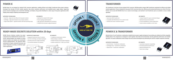 Infographic - RECOM Power ICs, Transformers, & Discrete Solutions